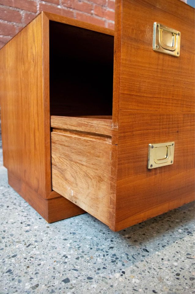 1960s Danish Teak Bar Cabinet Side Table