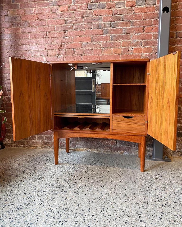 1960s Danish Teak Bar Cabinet