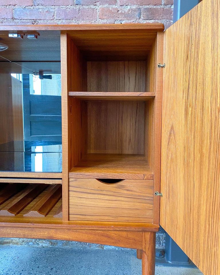 1960s Danish Teak Bar Cabinet