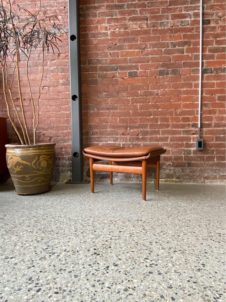 1960s Danish Teak “Bwana” Ottoman Stool by Finn Juhl