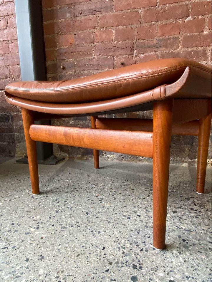 1960s Danish Teak “Bwana” Ottoman Stool by Finn Juhl