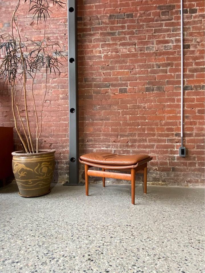 1960s Danish Teak “Bwana” Ottoman Stool by Finn Juhl