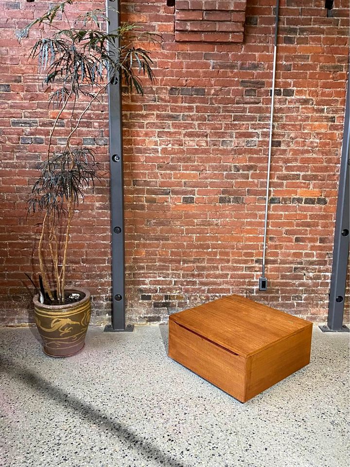 1960s Danish Teak Coffee Table Blanket Box