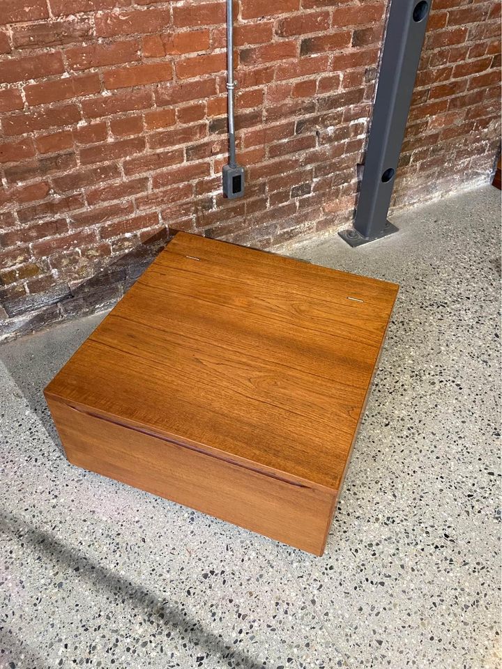 1960s Danish Teak Coffee Table Blanket Box