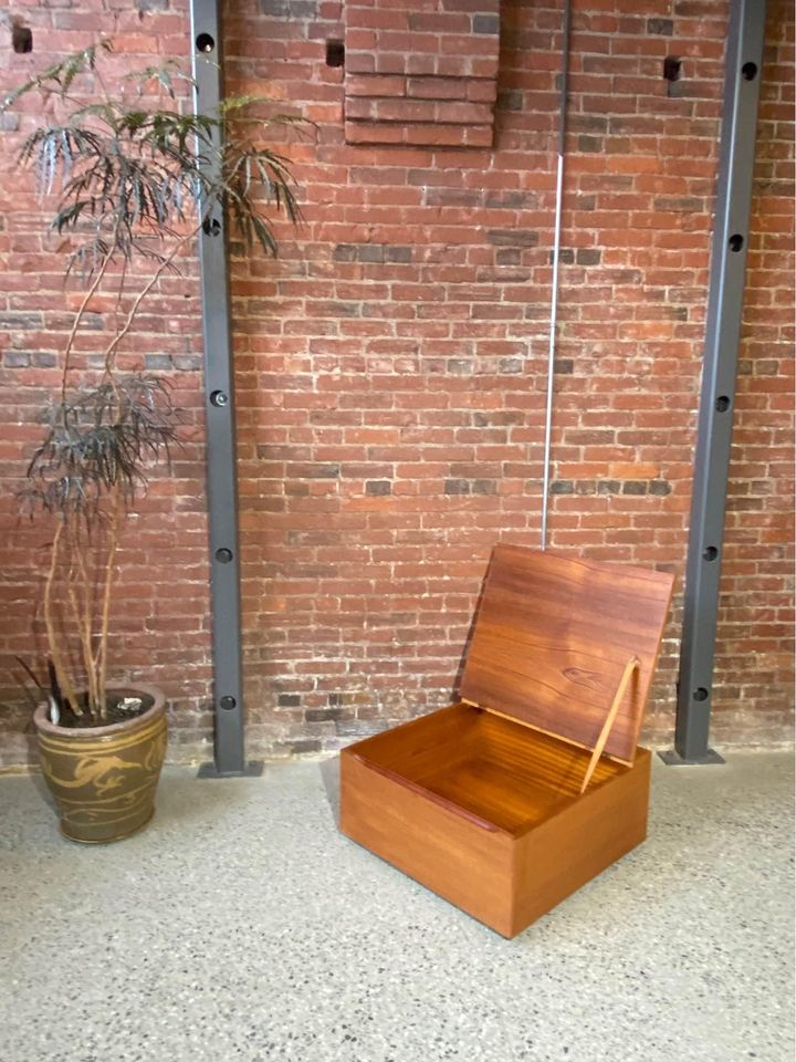 1960s Danish Teak Coffee Table Blanket Box