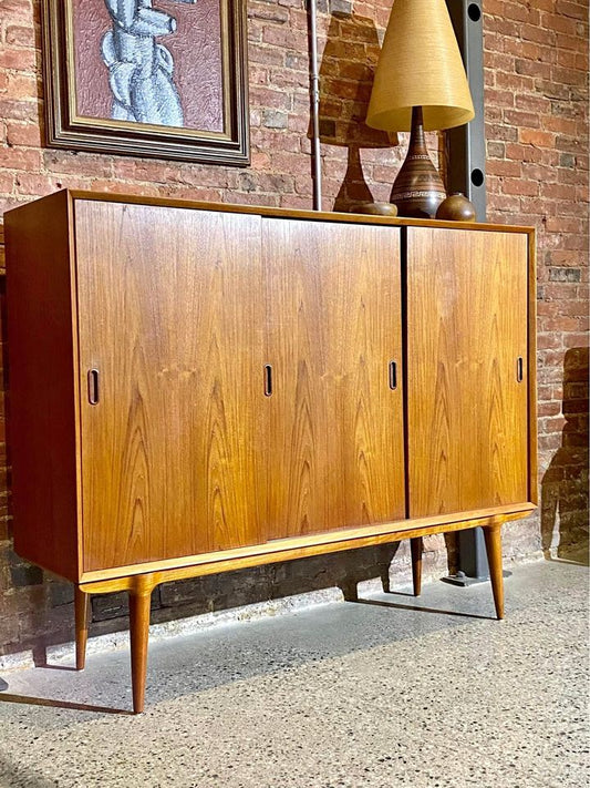 1960s Danish Teak Credenza Cabinet by Omann Jun