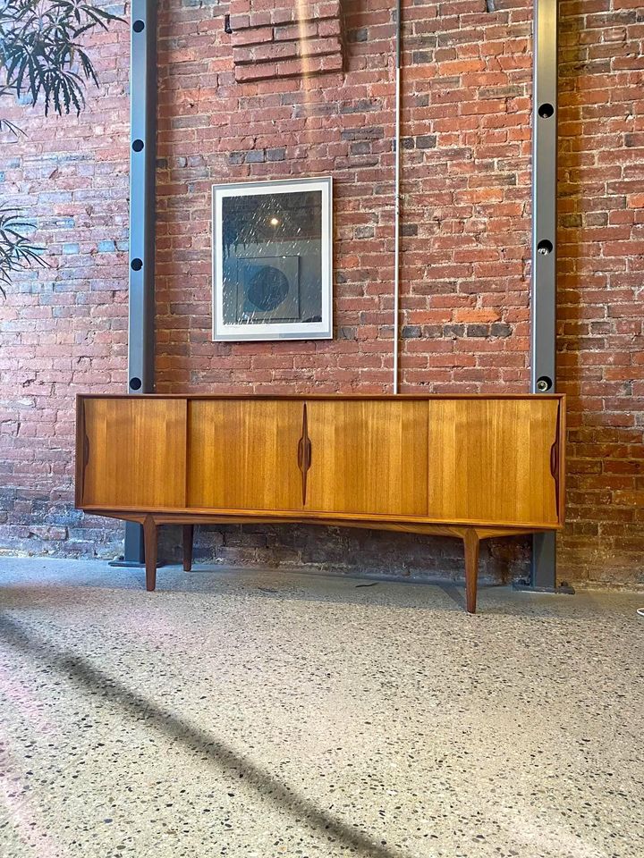 1960s Danish Teak Credenza Sideboard by Knud Nielsen