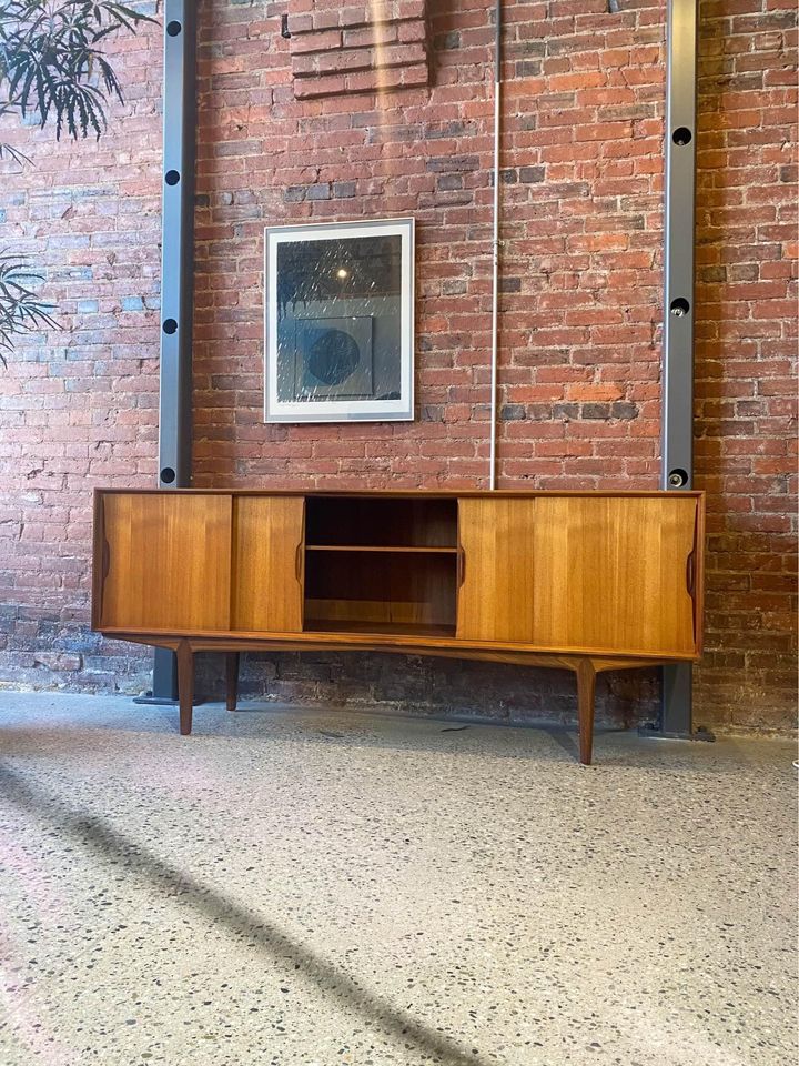 1960s Danish Teak Credenza Sideboard by Knud Nielsen