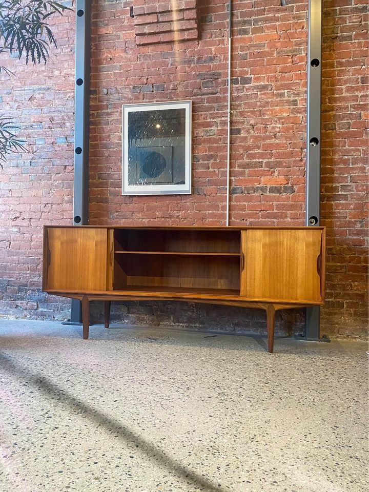 1960s Danish Teak Credenza Sideboard by Knud Nielsen