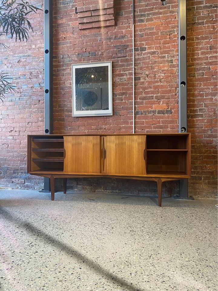 1960s Danish Teak Credenza Sideboard by Knud Nielsen