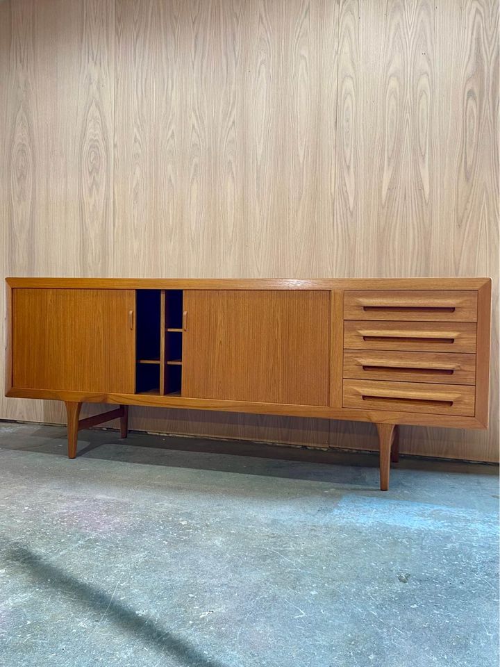 1960s Danish Teak Credenza Sideboard by Kofod Larsen