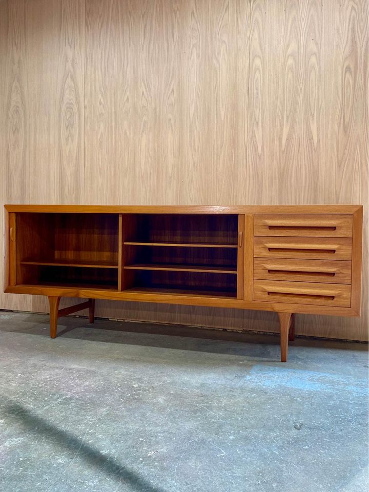 1960s Danish Teak Credenza Sideboard by Kofod Larsen