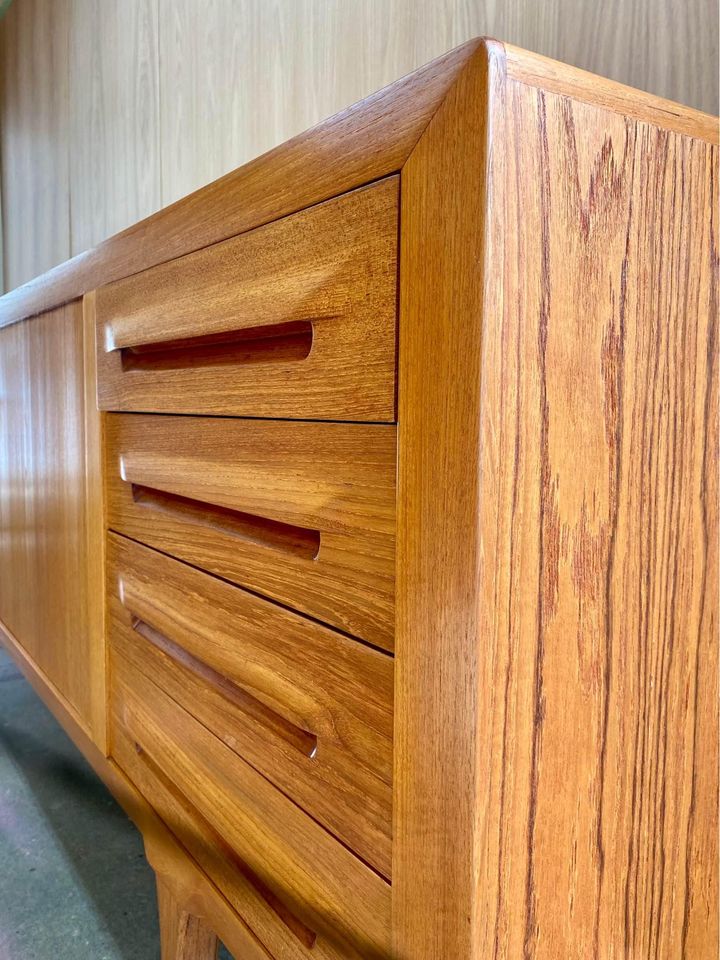 1960s Danish Teak Credenza Sideboard by Kofod Larsen