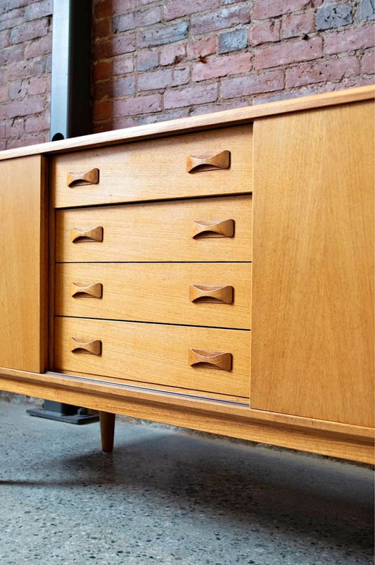 1960s Danish Teak Credenza Sideboard