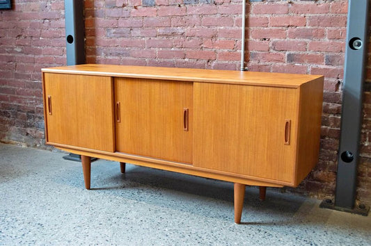 1960s Danish Teak Credenza Sideboard