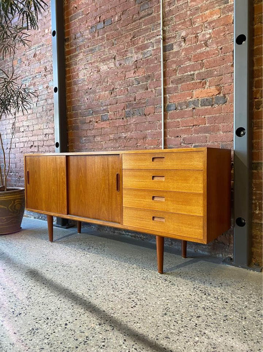 1960s Danish Teak Credenza Sideboard