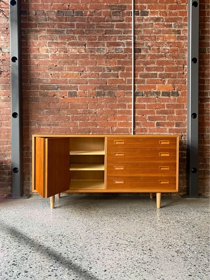 1960s Danish Teak Credenza Sideboard