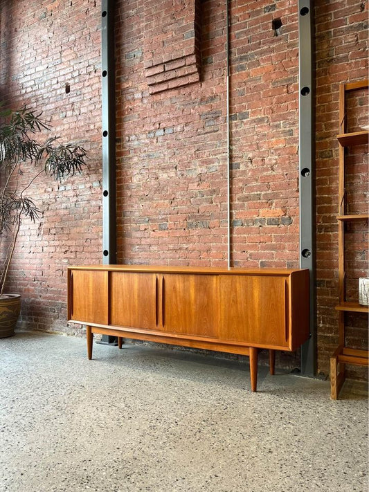 1960's Danish Teak Curved Front Credenza by Svend Madsen