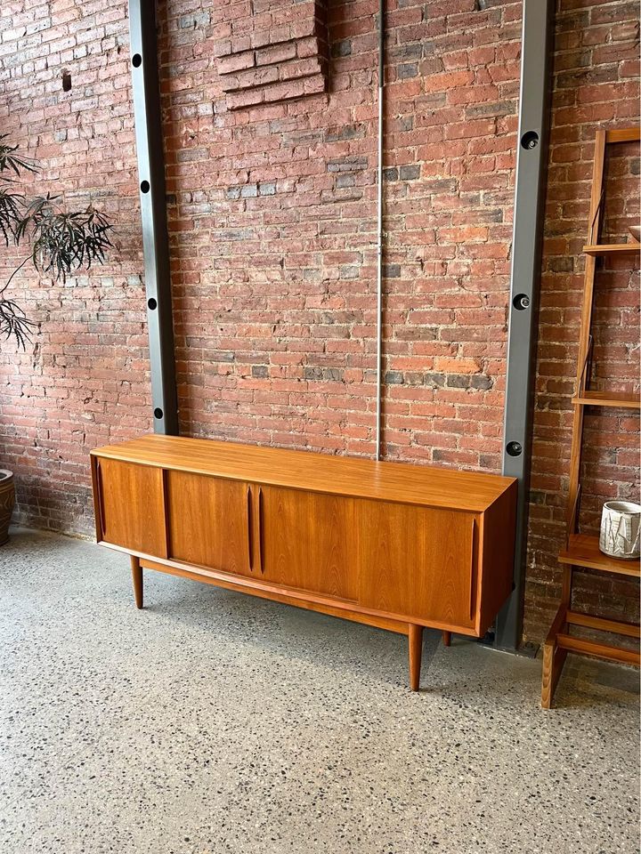 1960's Danish Teak Curved Front Credenza by Svend Madsen