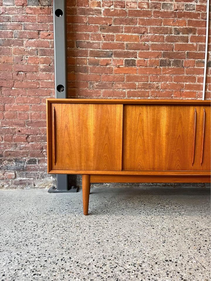 1960's Danish Teak Curved Front Credenza by Svend Madsen