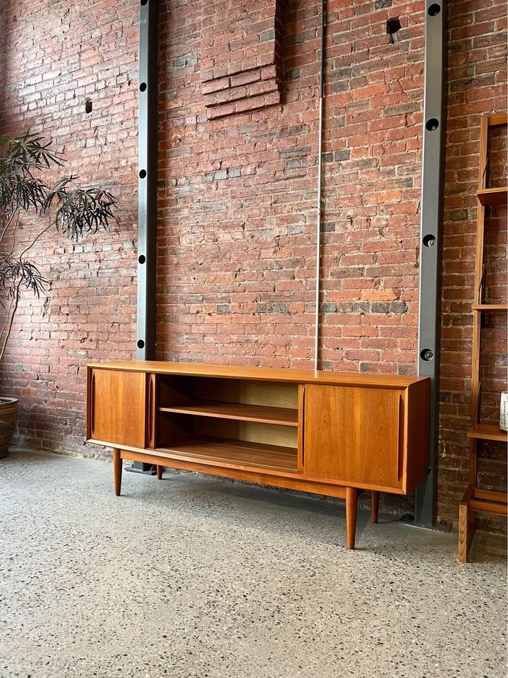 1960's Danish Teak Curved Front Credenza by Svend Madsen