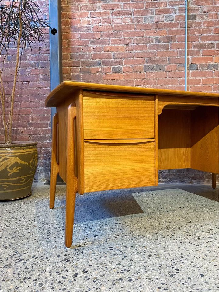 1960s Danish Teak Desk by Sigurd Hansen