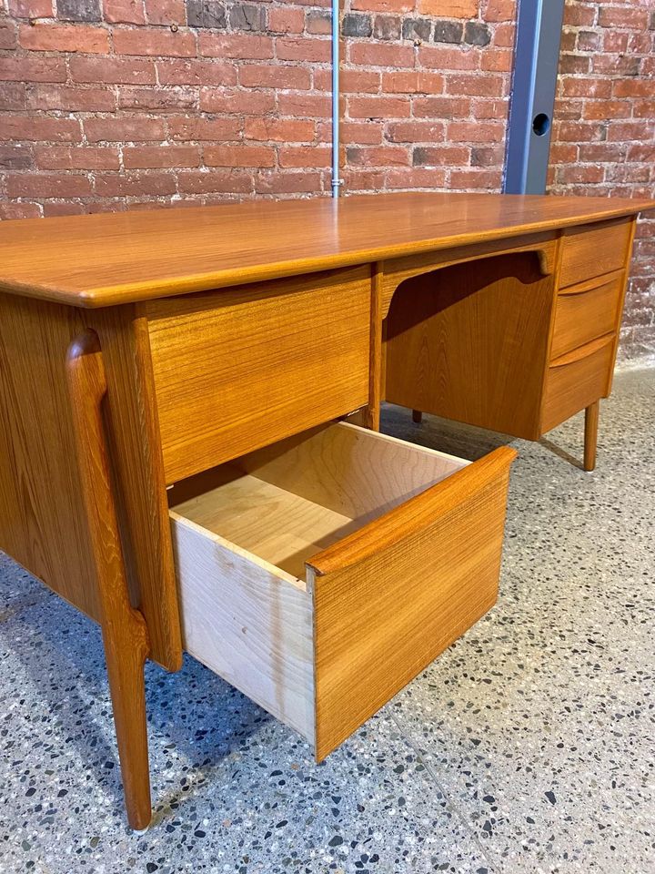 1960s Danish Teak Desk by Sigurd Hansen