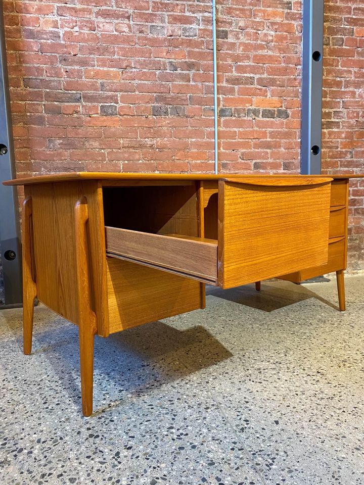 1960s Danish Teak Desk by Sigurd Hansen