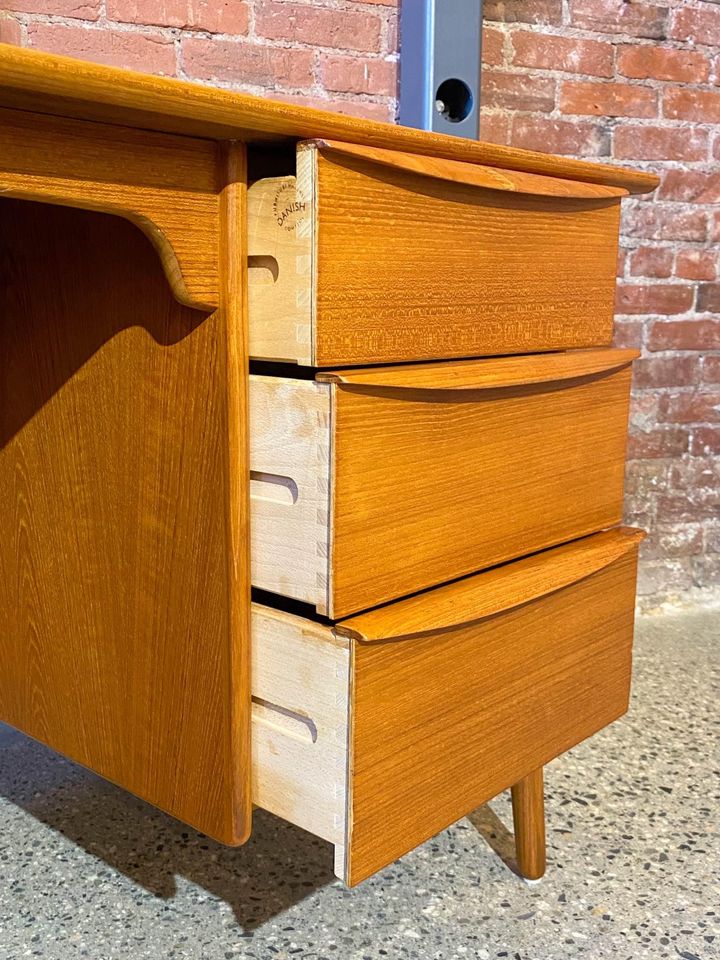 1960s Danish Teak Desk by Sigurd Hansen