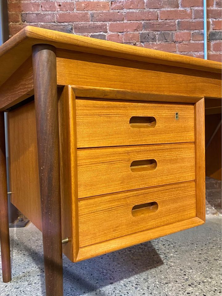 1960s Danish Teak Desk by Erik Buch