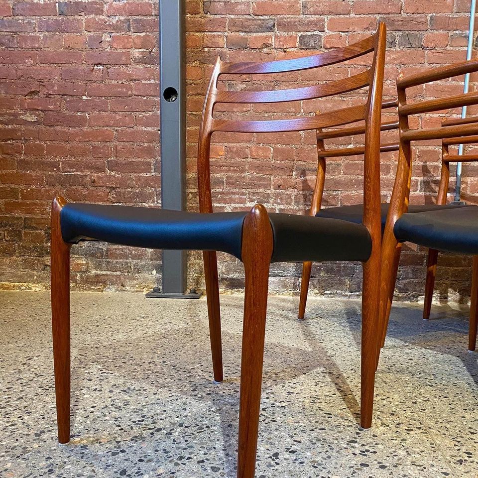 1960s Danish Teak Dining Chairs by Niels Møller