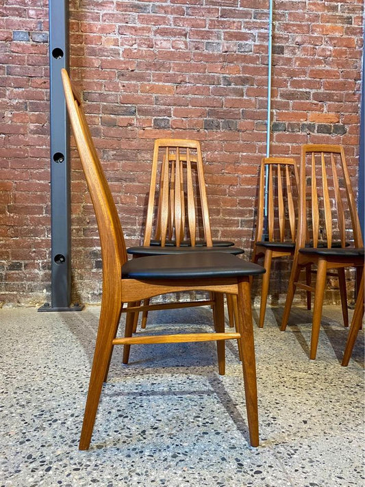 1960s Danish Teak Dining Chairs with New Leather