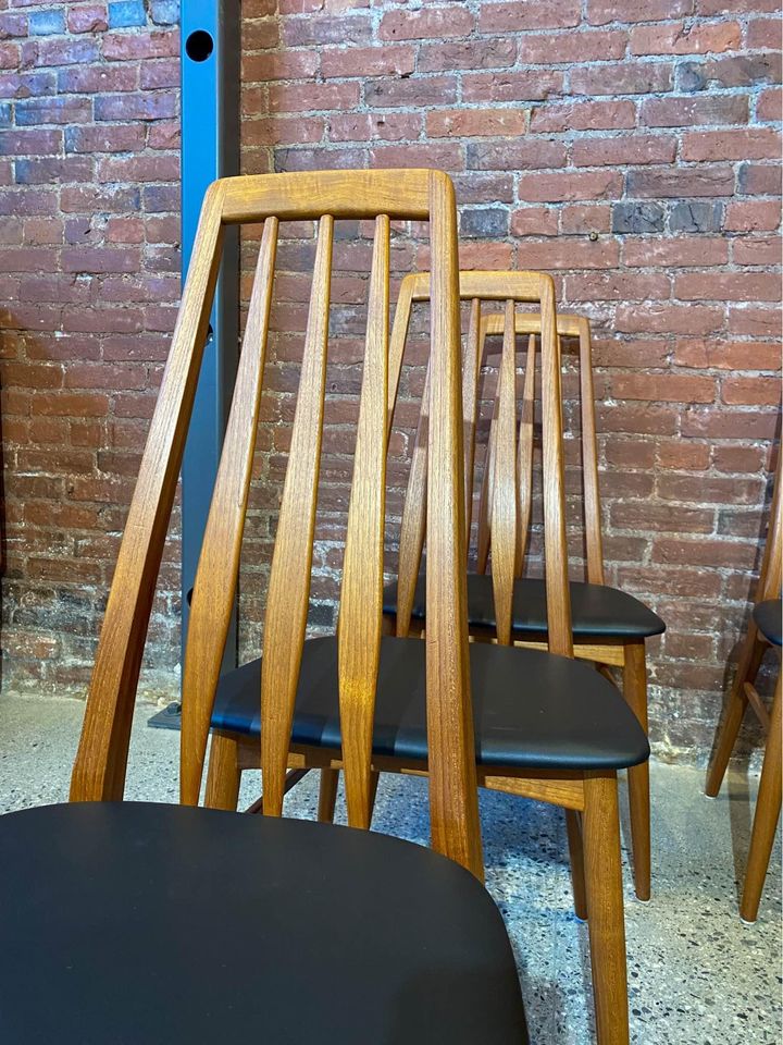 1960s Danish Teak Dining Chairs with New Leather