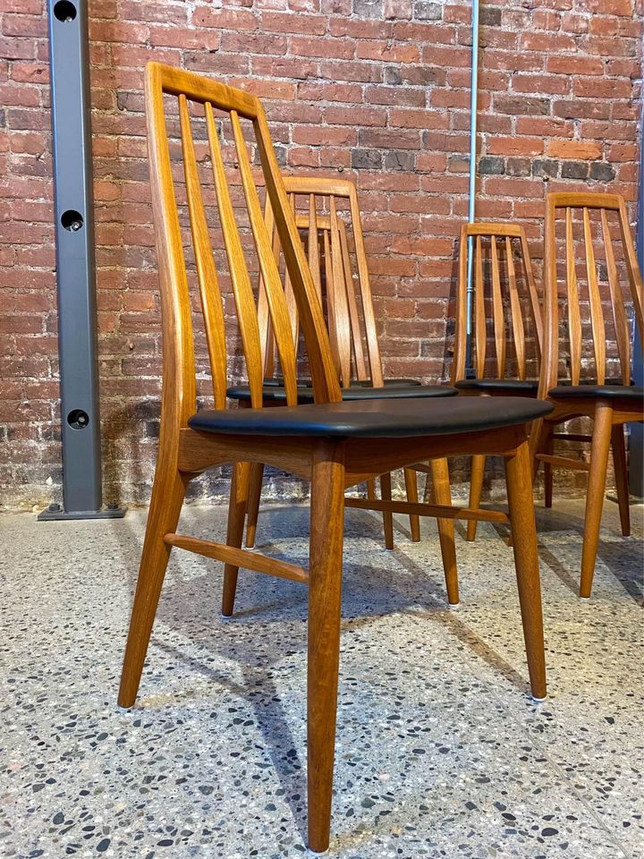 1960s Danish Teak Dining Chairs with New Leather