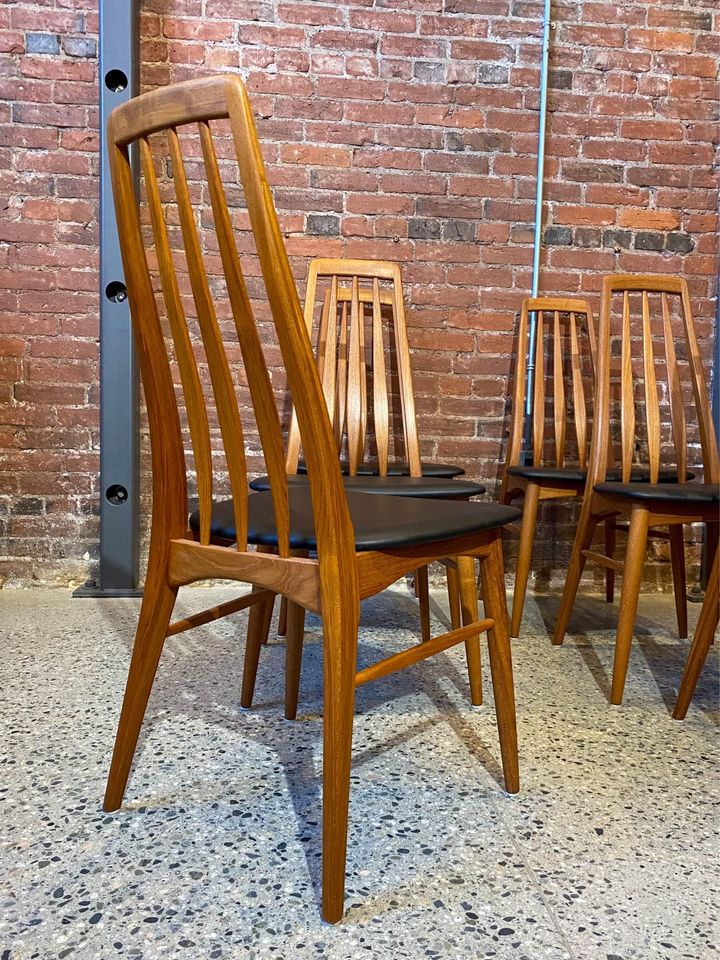 1960s Danish Teak Dining Chairs with New Leather