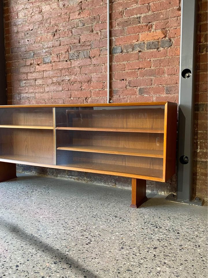 1960s Danish Teak Display Case TV Stand