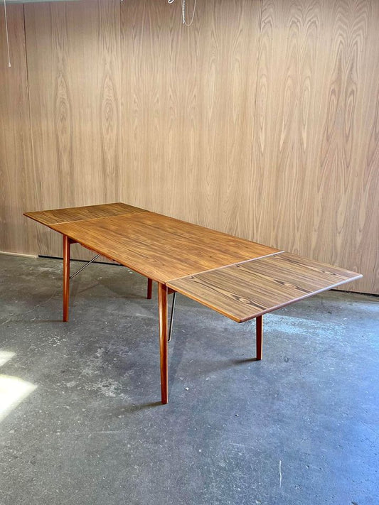 1960’s Danish Teak Draw Leaf Dining Table by Peter Hvidt