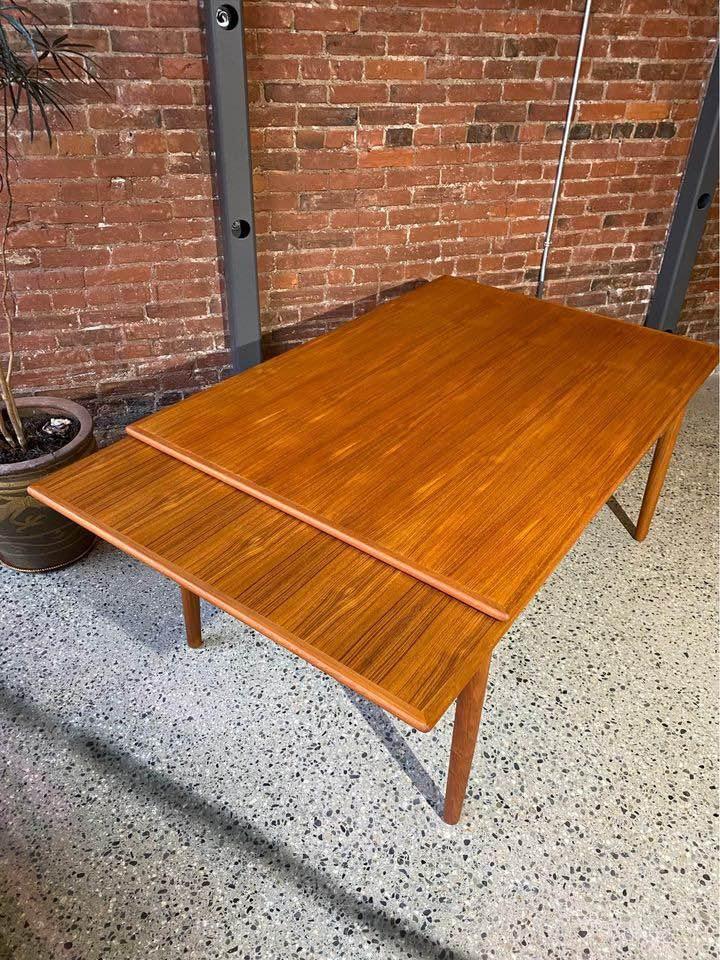 1960s Danish Teak Draw Leaf Dining Table