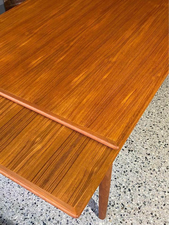 1960s Danish Teak Draw Leaf Dining Table