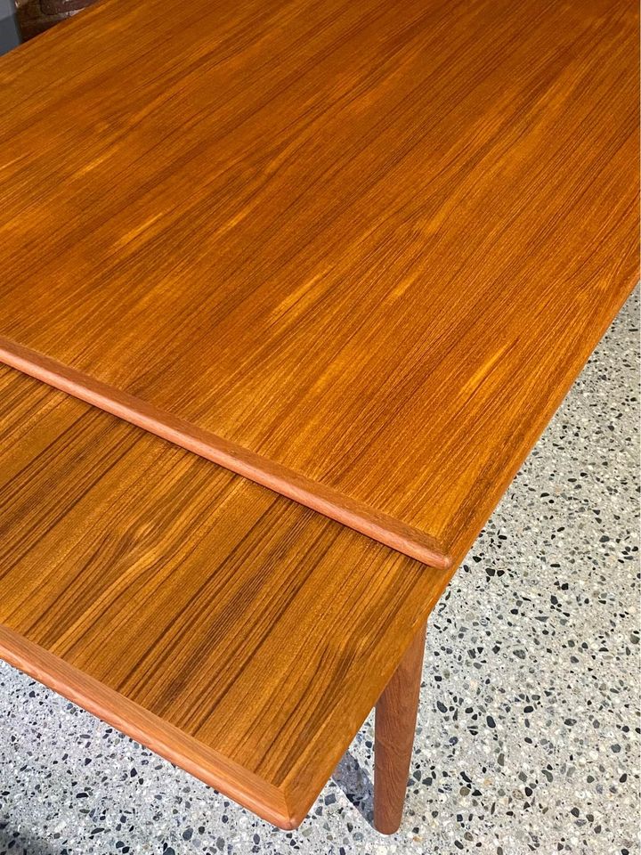 1960s Danish Teak Draw Leaf Dining Table