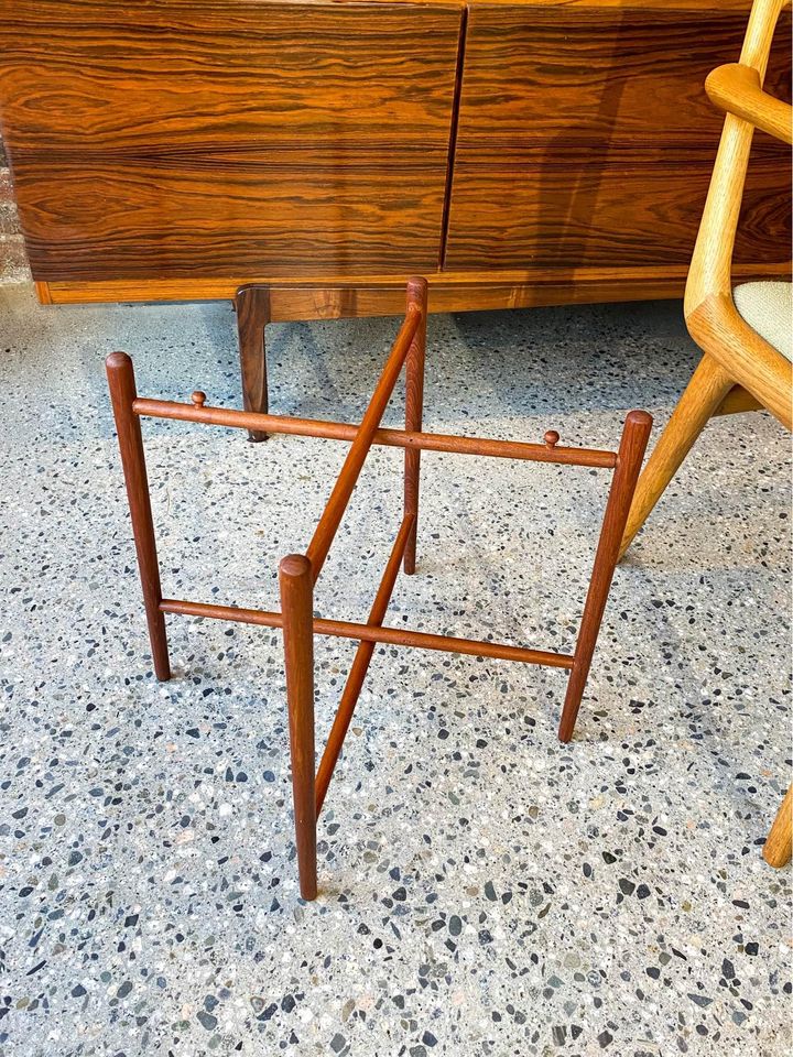 1960s Danish Teak Folding Tray Side End Table