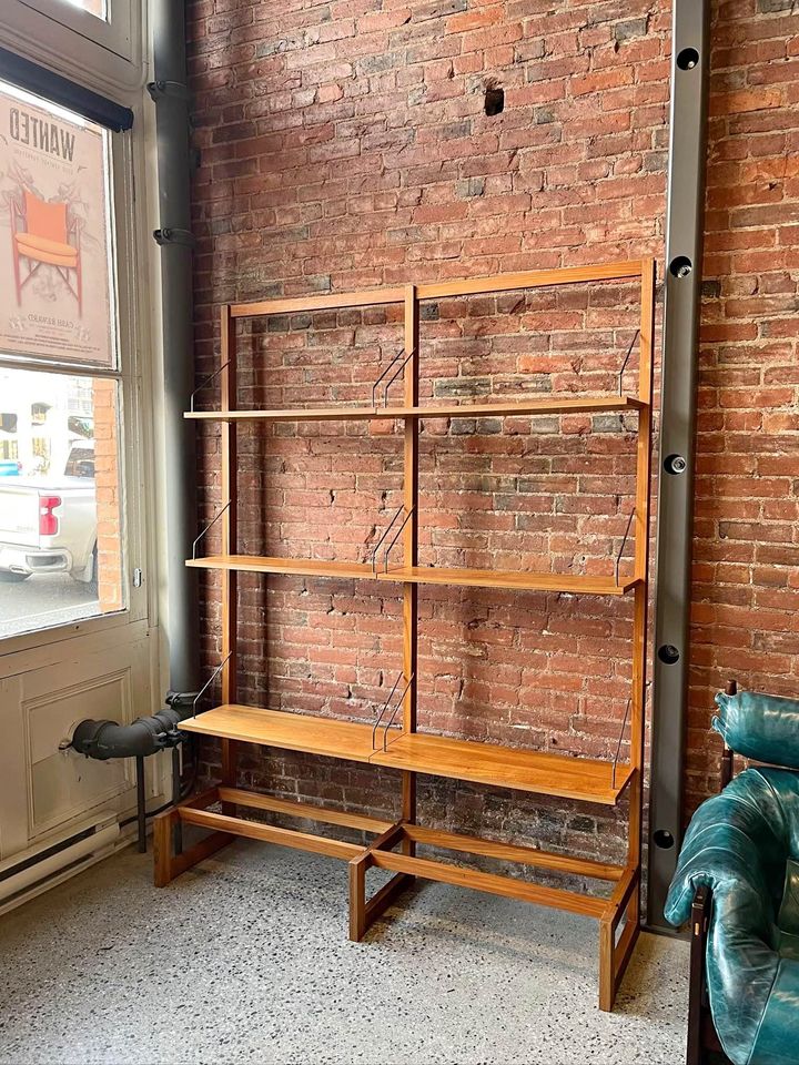 1960s Danish Teak Freestanding Modular Shelving System