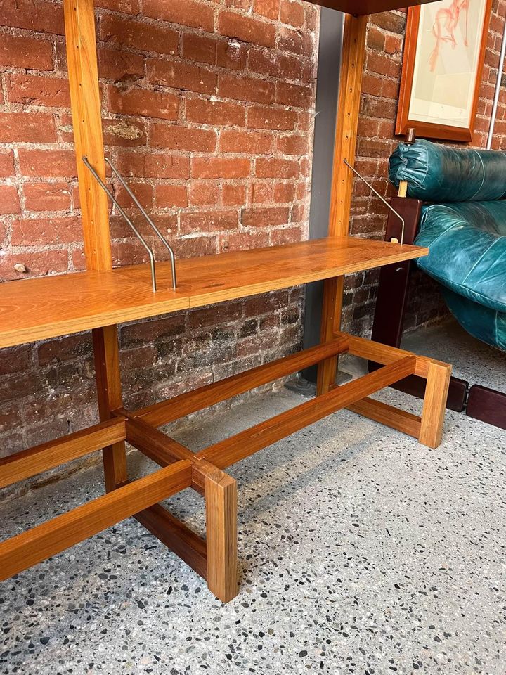 1960s Danish Teak Freestanding Modular Shelving System