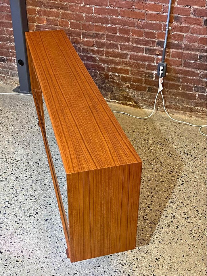 1960s Danish Teak Hutch Credenza Cabinet