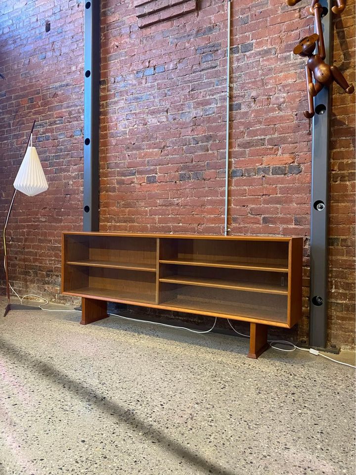 1960s Danish Teak Hutch Credenza Cabinet