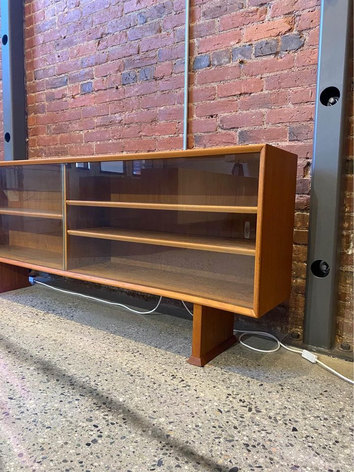 1960s Danish Teak Hutch Credenza Cabinet