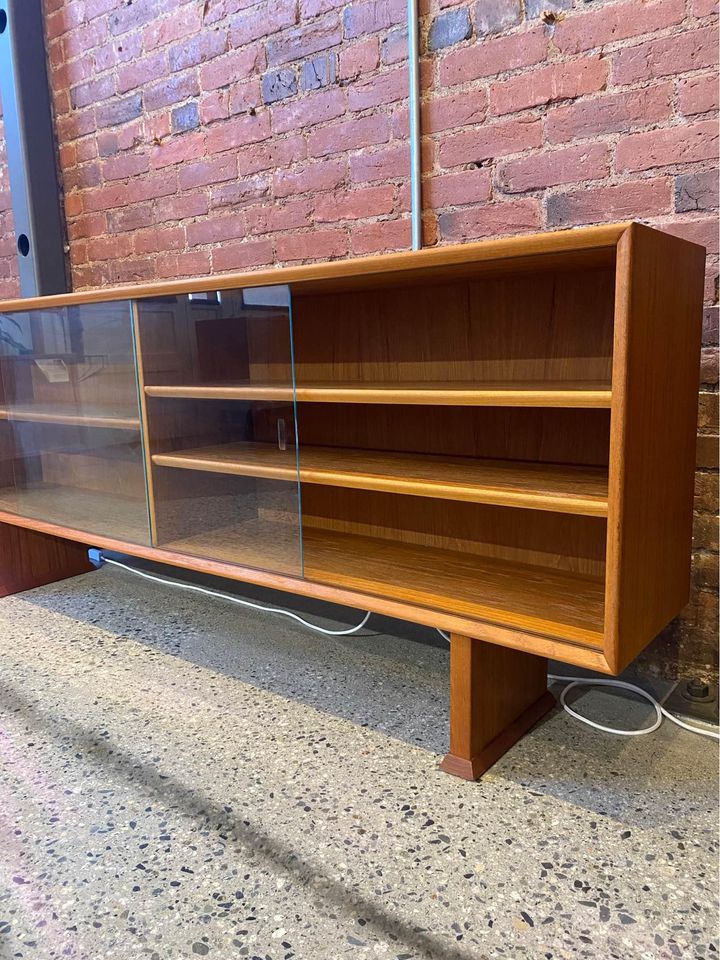 1960s Danish Teak Hutch Credenza Cabinet