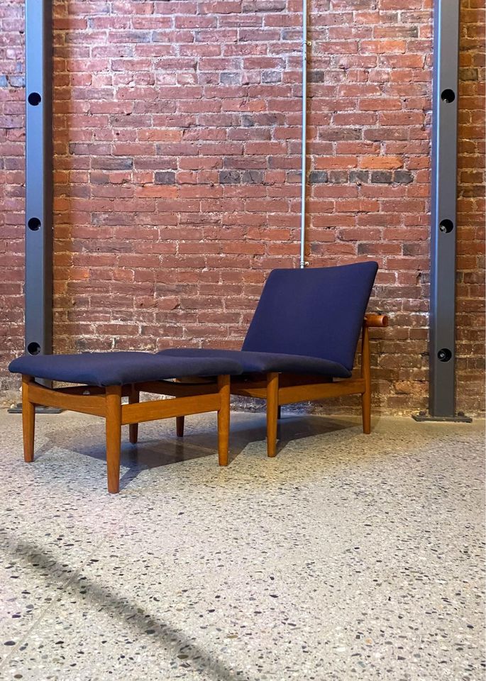 1960s Danish Teak “Japan” Lounge Chair and Ottoman by Finn Juhl