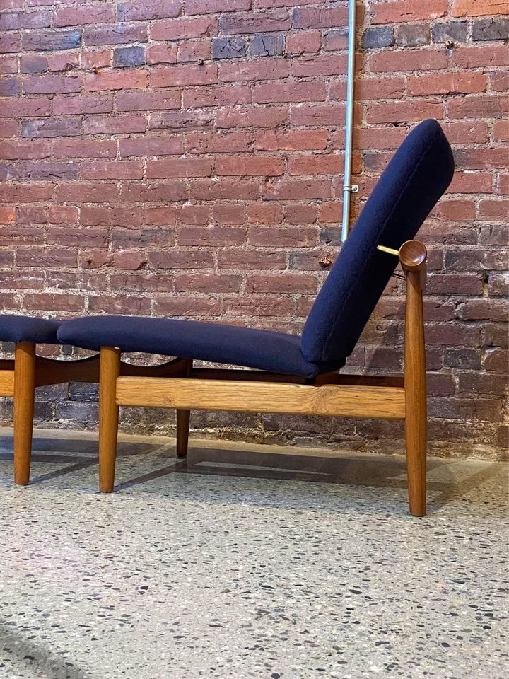 1960s Danish Teak “Japan” Lounge Chair and Ottoman by Finn Juhl