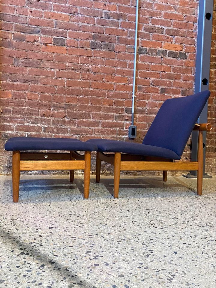 1960s Danish Teak “Japan” Lounge Chair and Ottoman by Finn Juhl